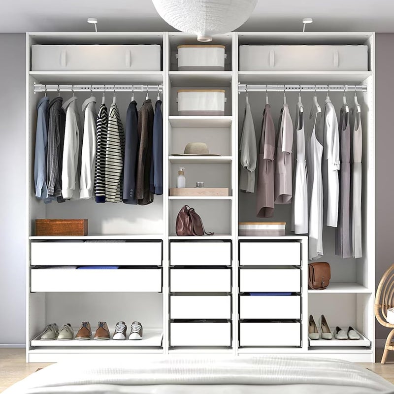 Tiemlet Closet Rod, 17 to 87 Inch Stainless Steel Adjustable Closet Rod,1.3 Inch Diameter Heavy Duty Closet Rods for Hanging Clothes,Silver Closet Poles for Wardrobes - Image 2